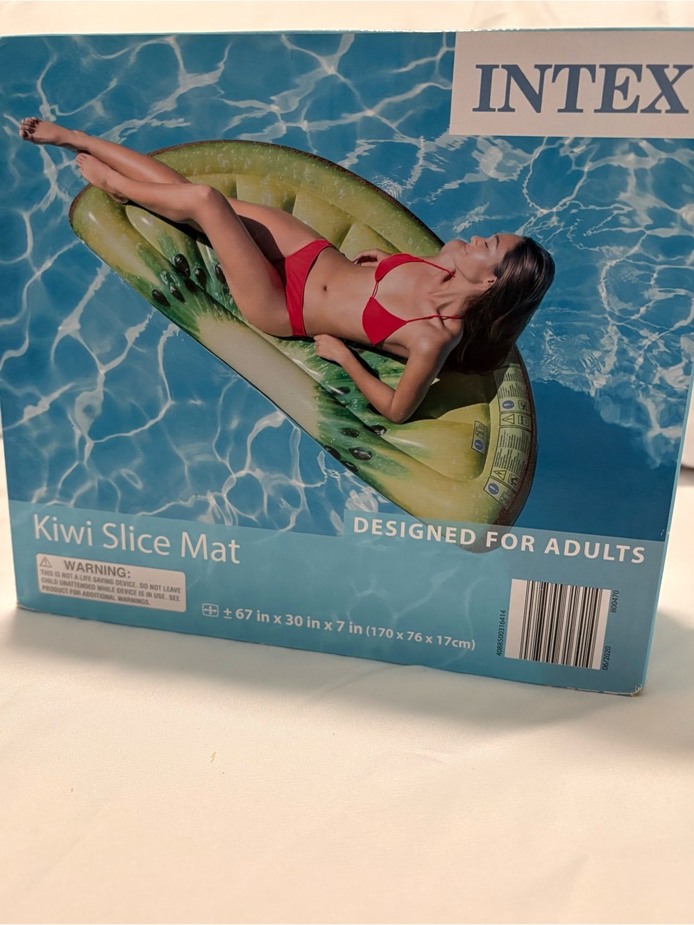 INTEX Kiwi Slice Mat — Green Inflatable Pool Float - New
